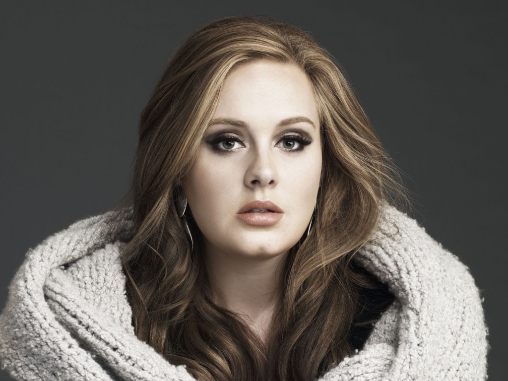 Adele Serious Look for 1024 x 768 resolution