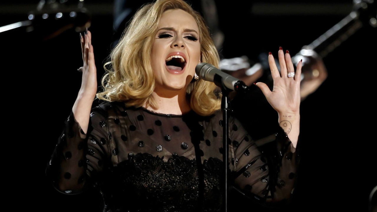 Adele Singing for 1280 x 720 HDTV 720p resolution