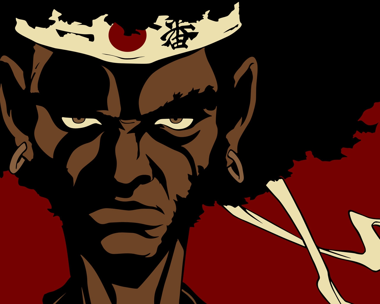 Afro Samurai Face for 1280 x 1024 resolution