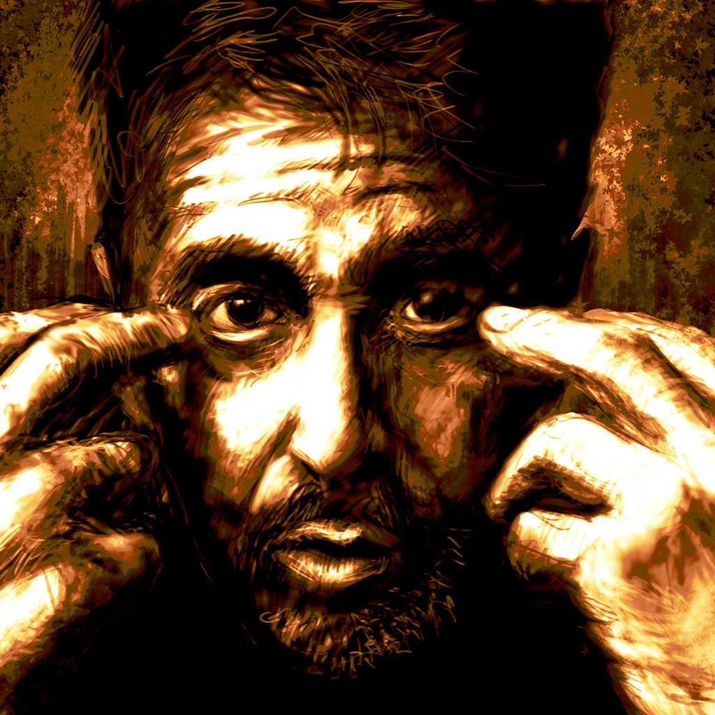 Al Pacino Drawing for 1024 x 1024 iPad resolution