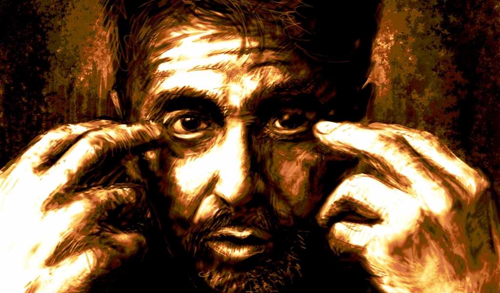 Al Pacino Drawing for 1024 x 600 widescreen resolution