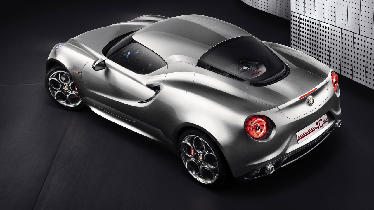 Alfa 4c Concept Rear Top View for 1280 x 720 HDTV 720p resolution