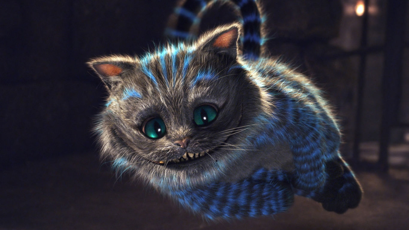 Alice in Wonderland The Cheshire Cat for 1366 x 768 HDTV resolution