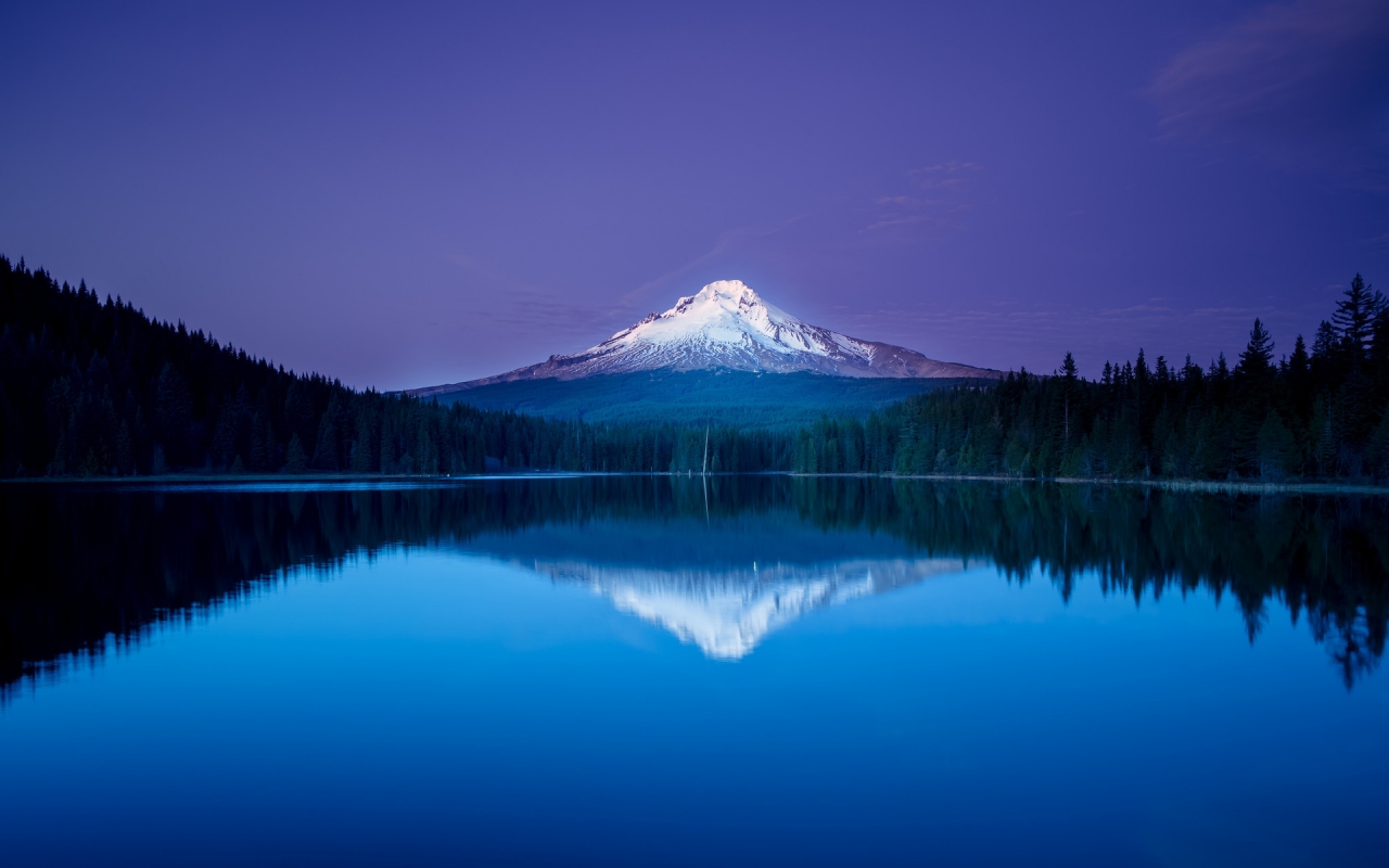 Amazing Mountain Lake Reflection  for 1280 x 800 widescreen resolution
