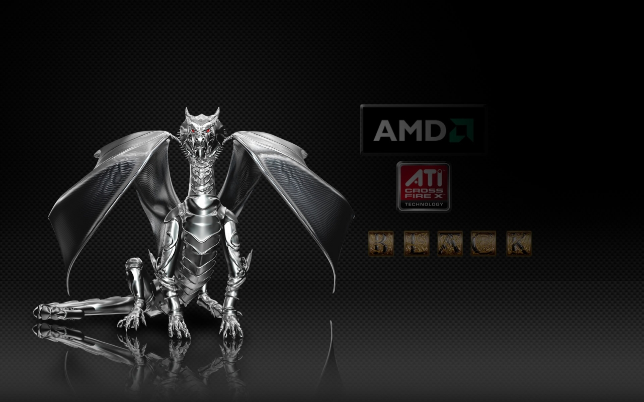 AMD Dragon Black for 1280 x 800 widescreen resolution