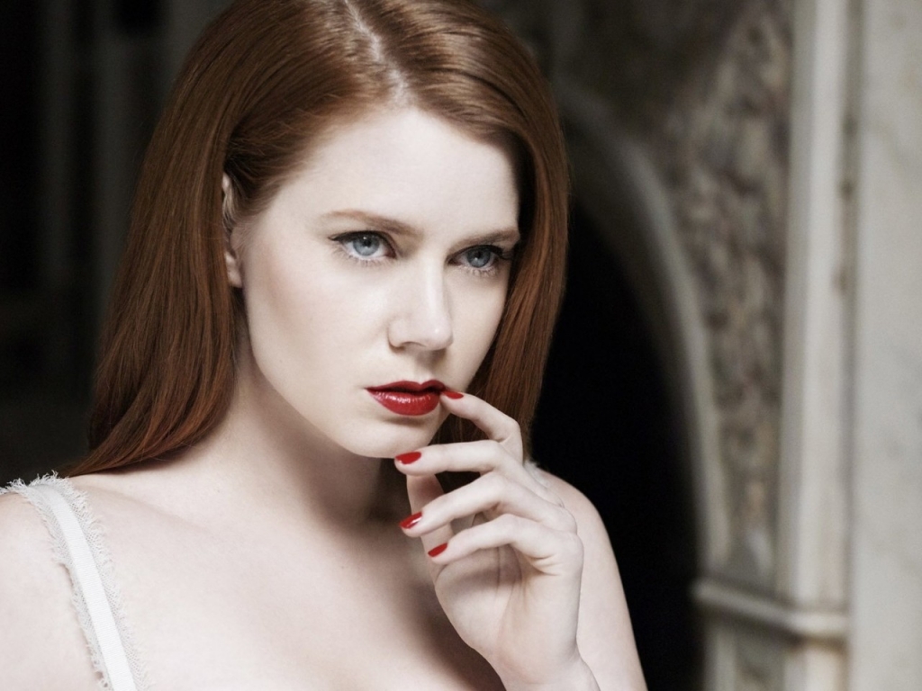 Amy Adams Red Lips for 1024 x 768 resolution