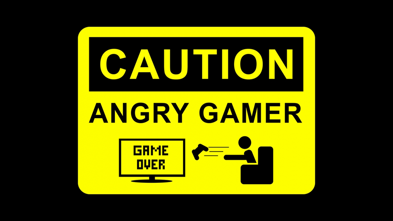 Angry Gamer for 1366 x 768 HDTV resolution