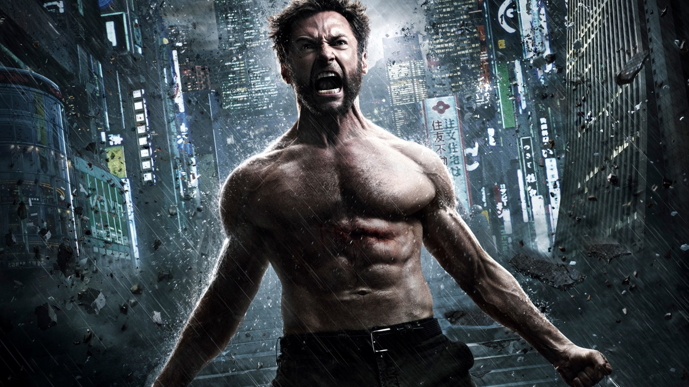 Angry Wolverine for 1366 x 768 HDTV resolution