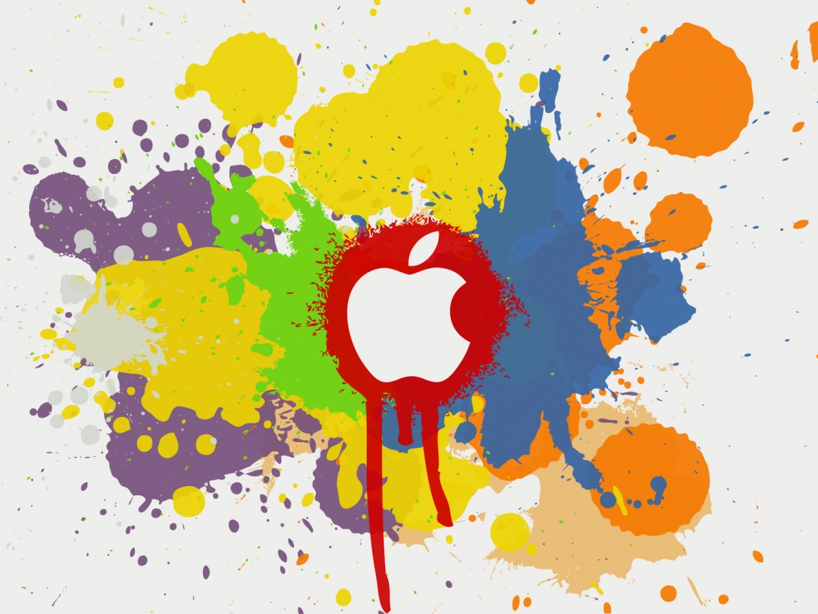 Apple Color Splash Effect for 1152 x 864 resolution