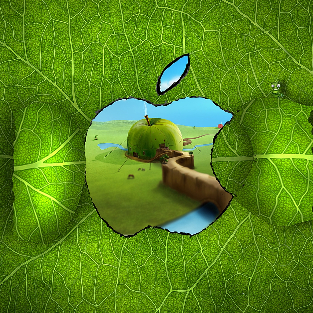 Apple Logo Window for 1024 x 1024 iPad resolution