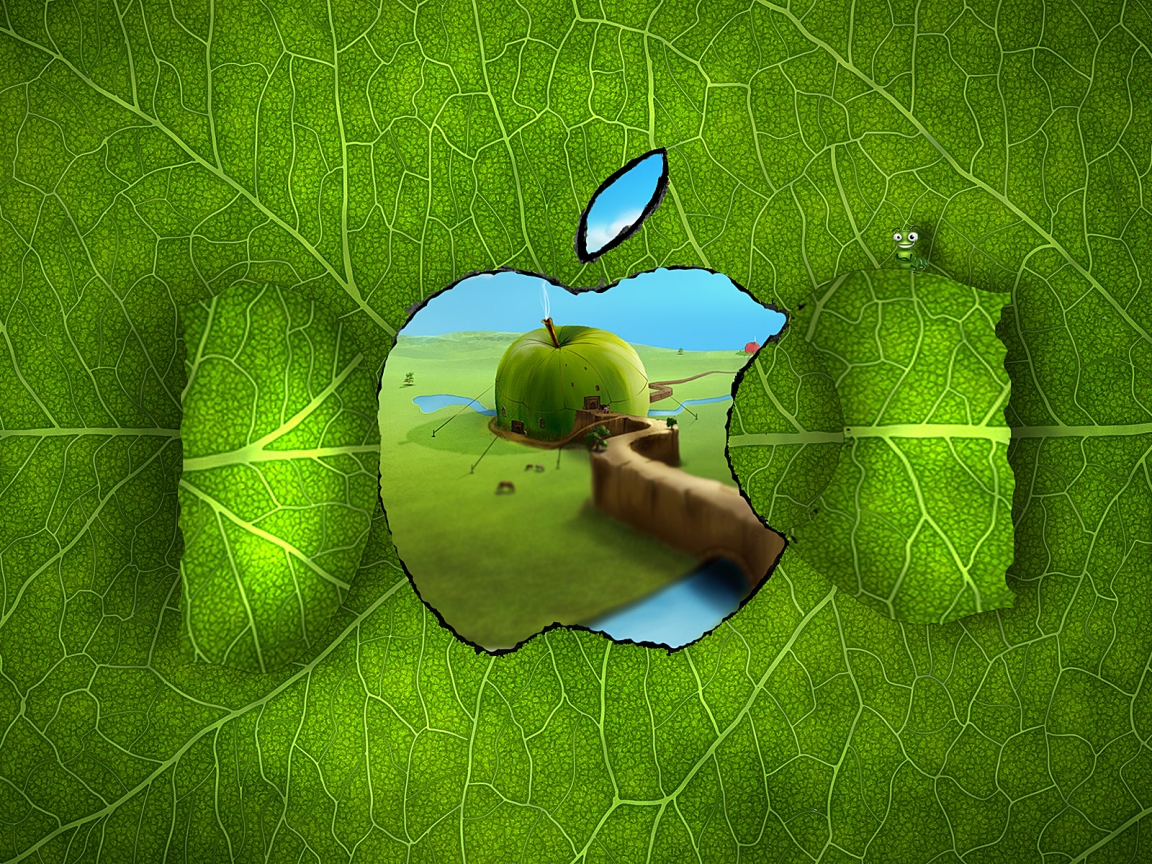 Apple Logo Window for 1152 x 864 resolution