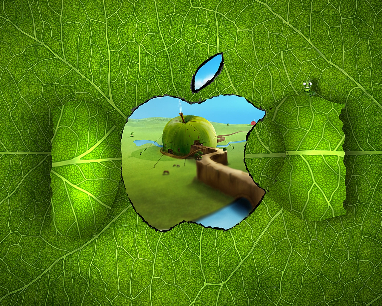 Apple Logo Window for 1280 x 1024 resolution