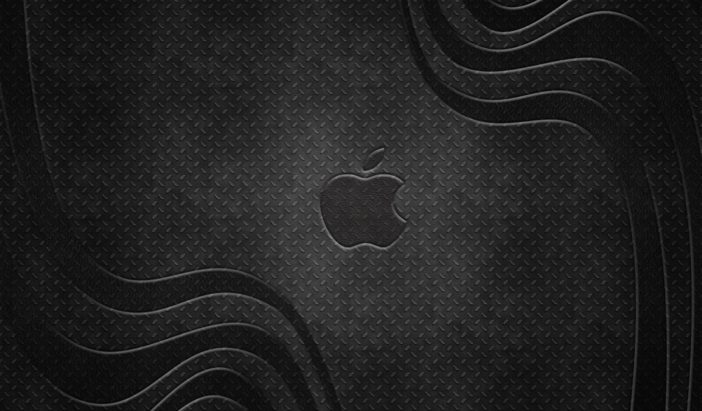 Apple Metal Logo for 1024 x 600 widescreen resolution
