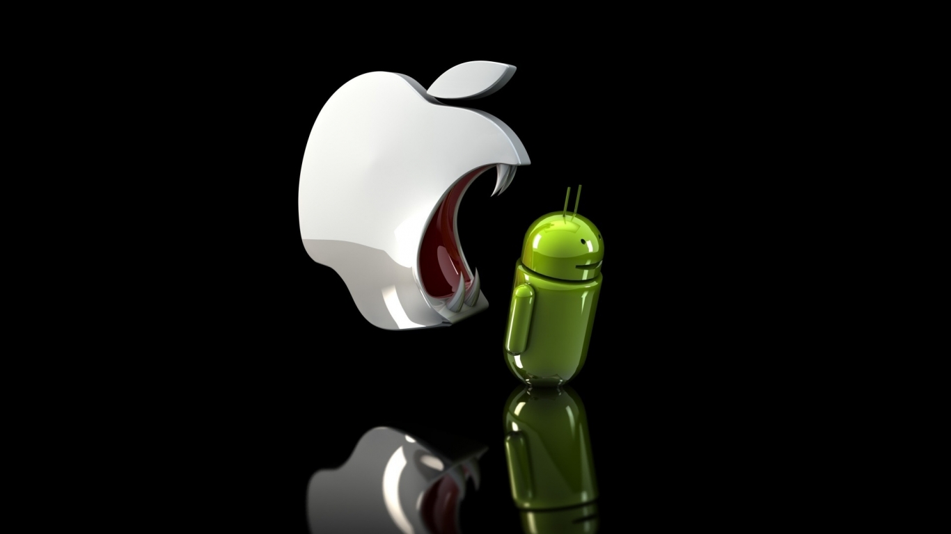 Apple Ready To Eat Android for 1366 x 768 HDTV resolution