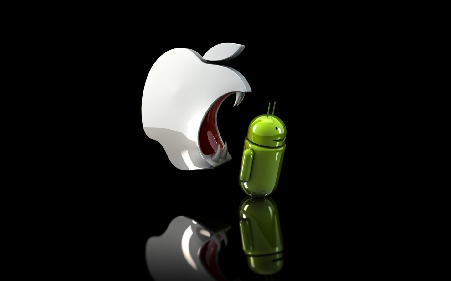 Apple Ready To Eat Android for 1440 x 900 widescreen resolution