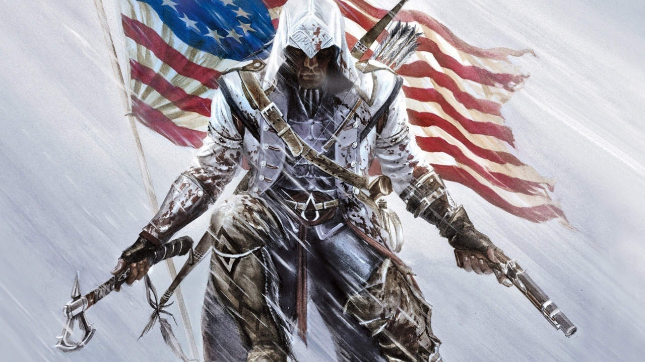 Assassins Creed American Flag for 1280 x 720 HDTV 720p resolution