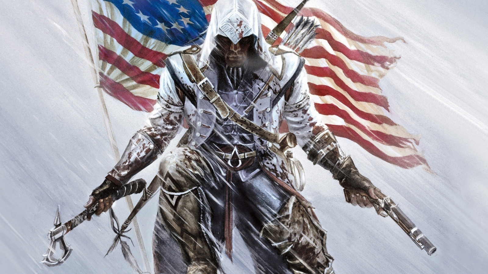 Assassins Creed American Flag for 1600 x 900 HDTV resolution