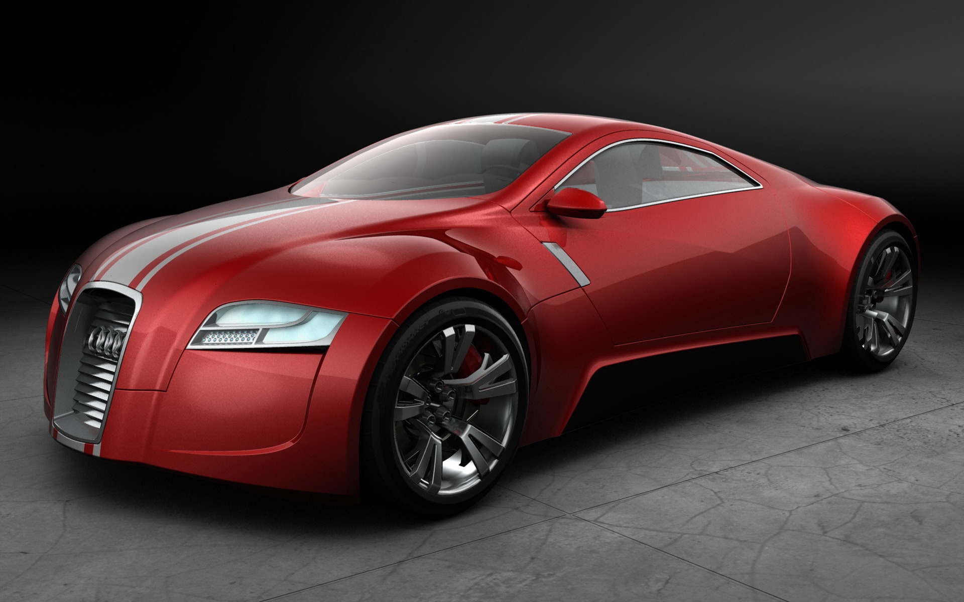 Audi R Zero Red Front Angle for 1920 x 1200 widescreen resolution