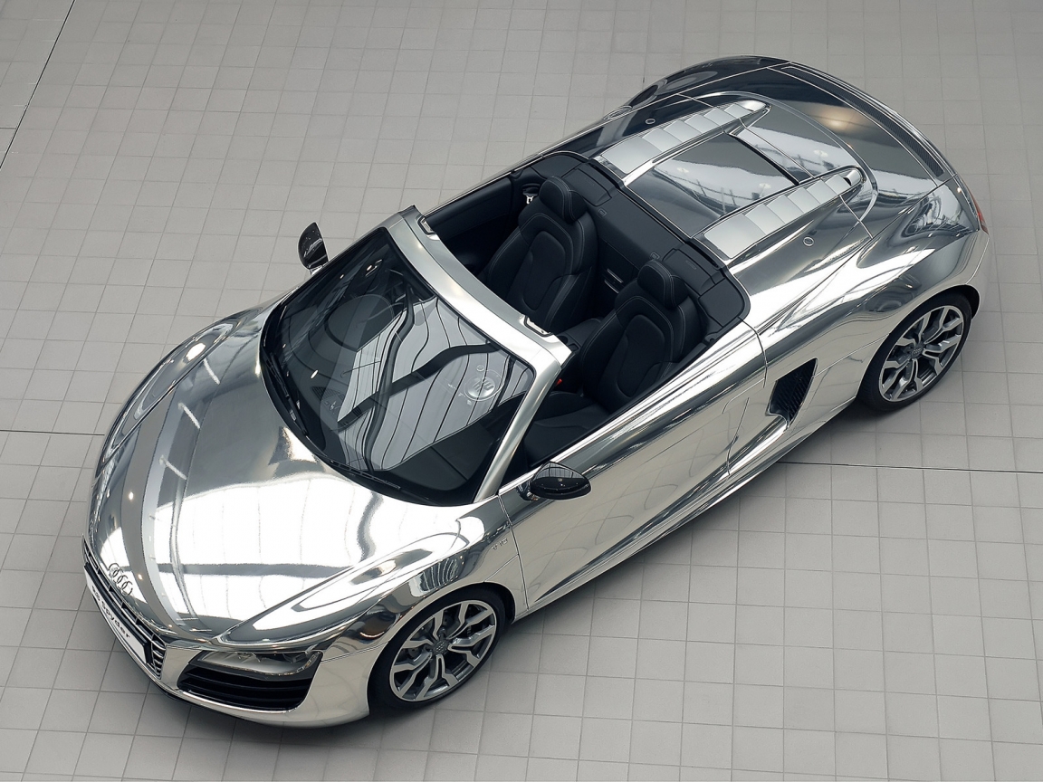Audi R8 V10 Spyder Chrome for 1152 x 864 resolution
