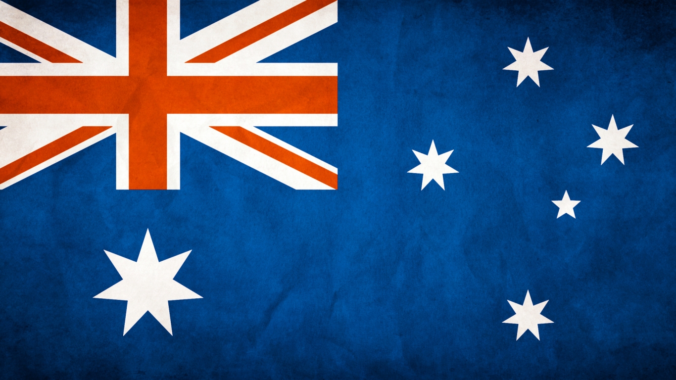 Australia Flag for 1366 x 768 HDTV resolution