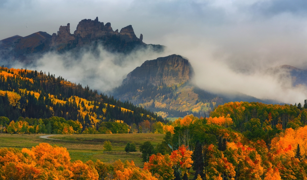 Autumn Colors in Colorado for 1024 x 600 widescreen resolution