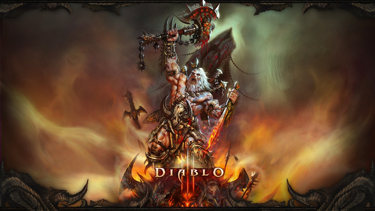 Barbarian Victory Diablo 3 for 1280 x 720 HDTV 720p resolution