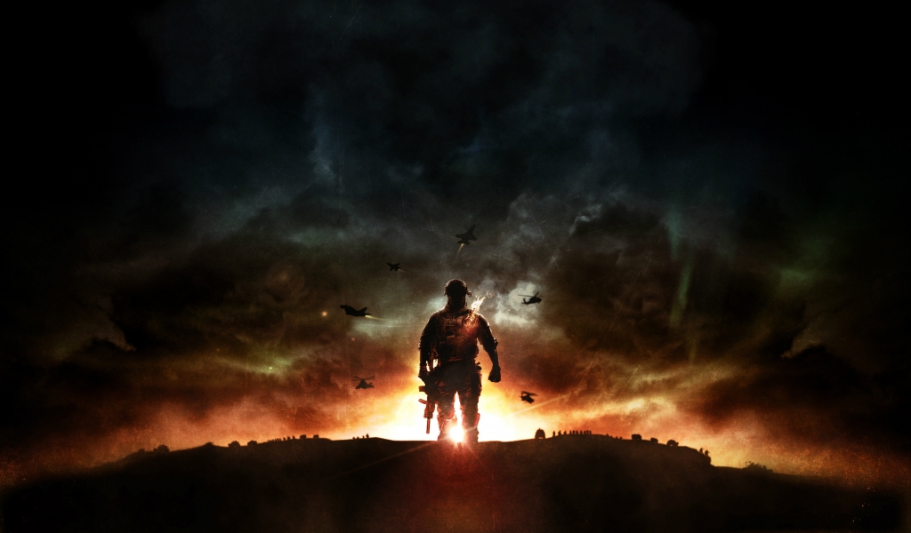 Battlefield 4 Sunset War for 1024 x 600 widescreen resolution