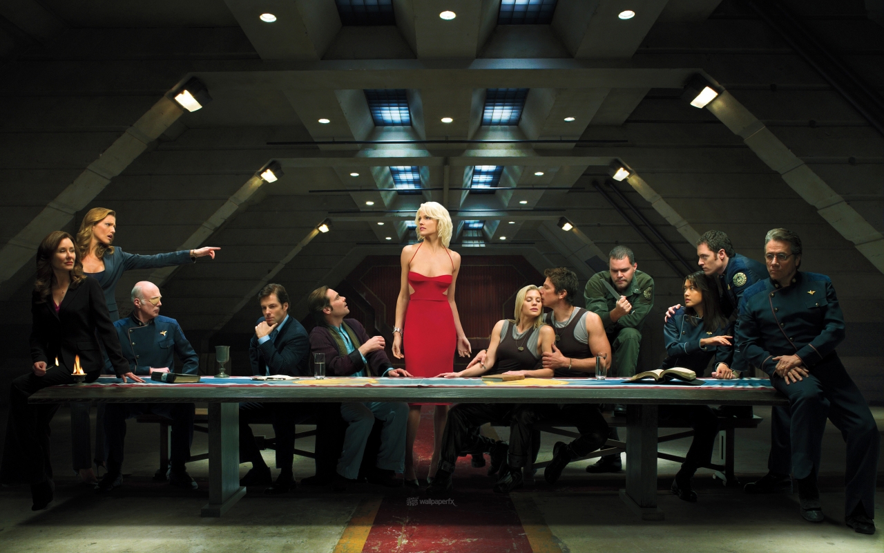 Battlestar Galactica Last Supper for 1280 x 800 widescreen resolution