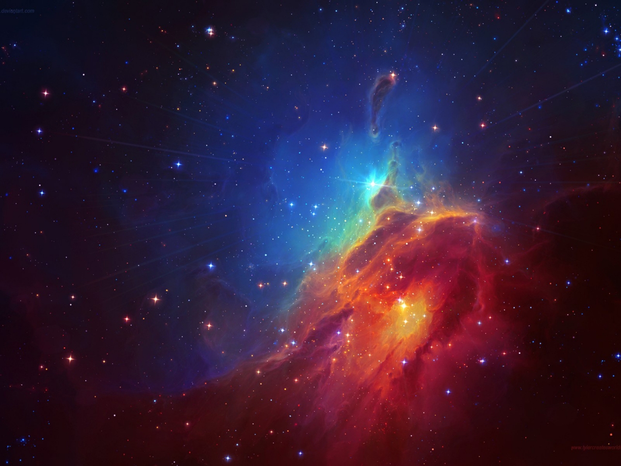 Beautiful Colourful Galaxy for 1280 x 960 resolution