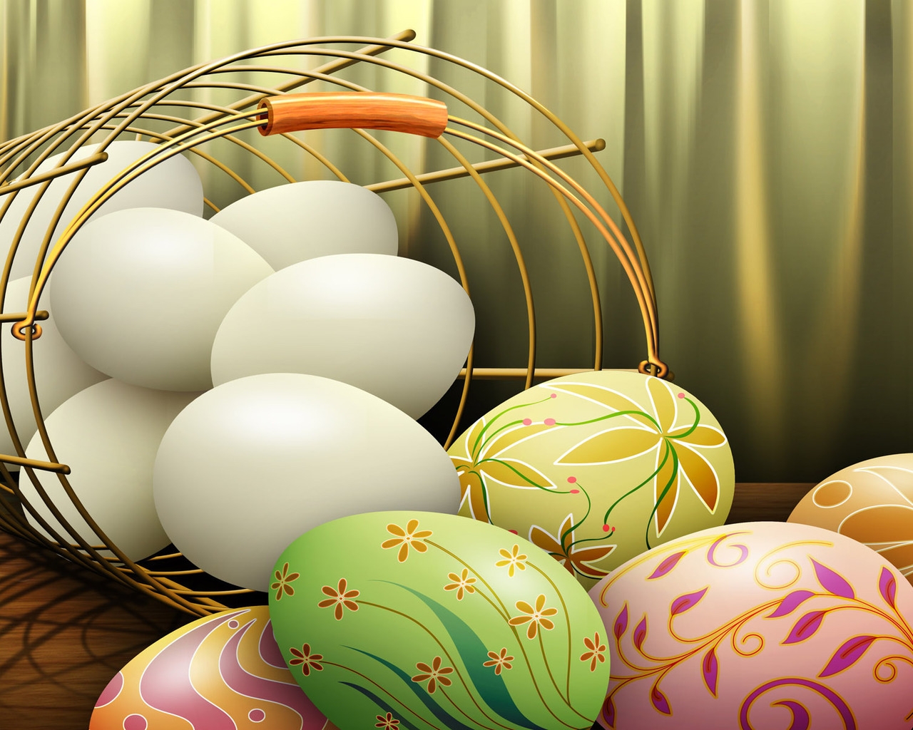 Beautiful Easter Eggs for 1280 x 1024 resolution