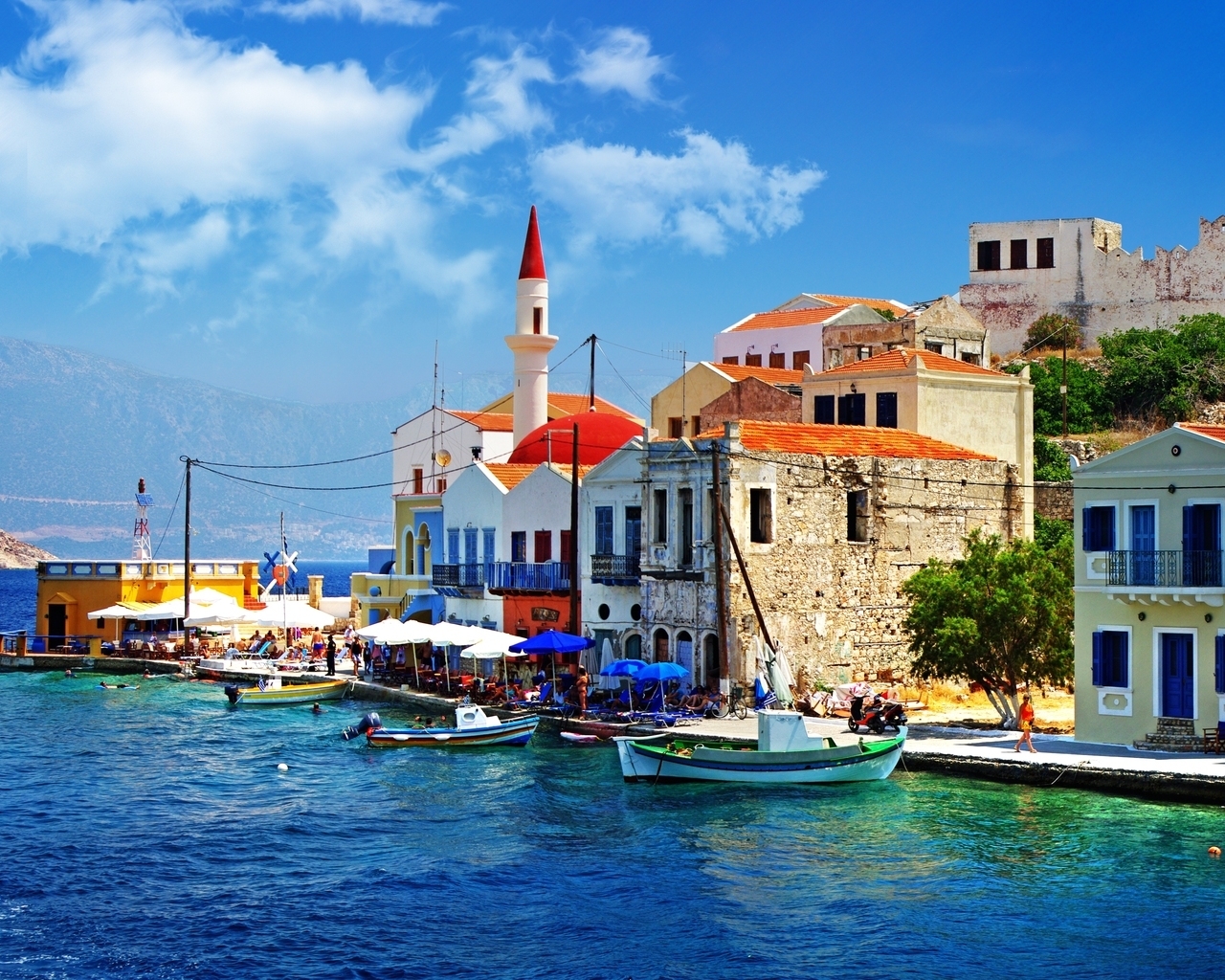 Beautiful Greece Corner for 1280 x 1024 resolution