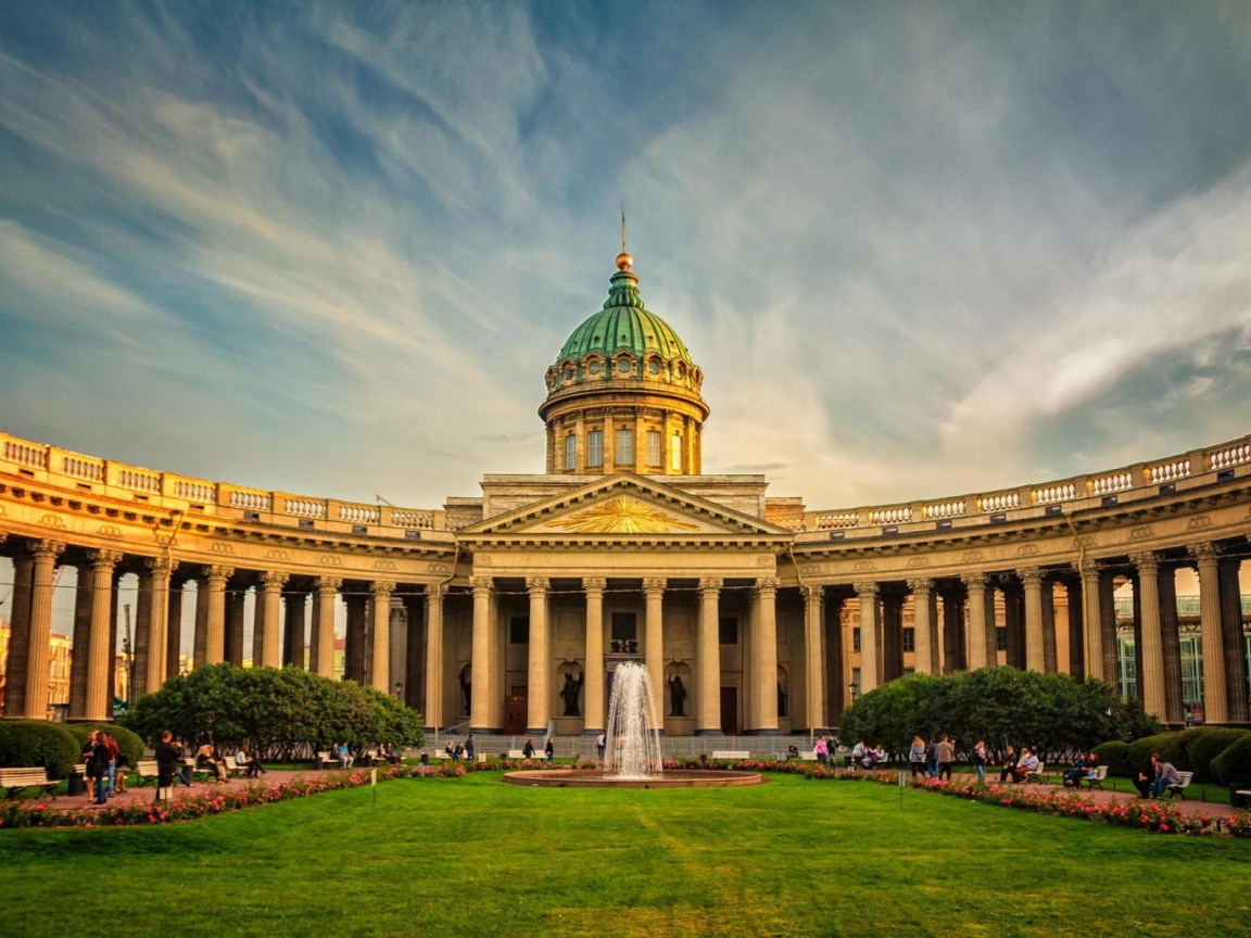 Beautiful Kazan Cathedral St. Petersburg for 1152 x 864 resolution