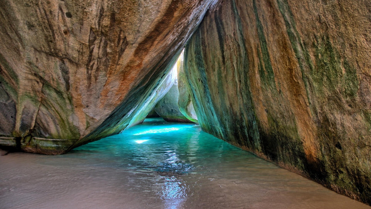 Beautiful Sea Caves for 1280 x 720 HDTV 720p resolution