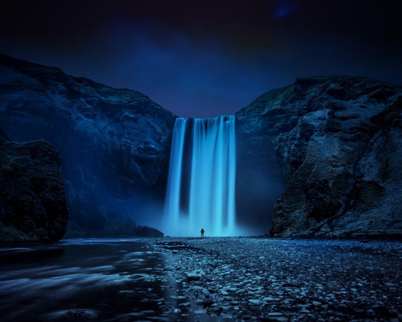 Beautiful Skogafoss Waterfall for 1280 x 1024 resolution