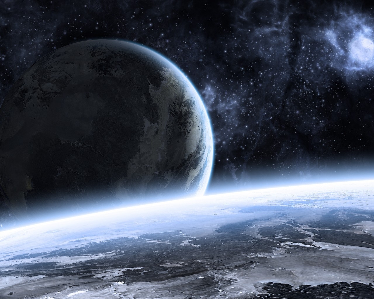 Beautiful Space Landscape for 1280 x 1024 resolution