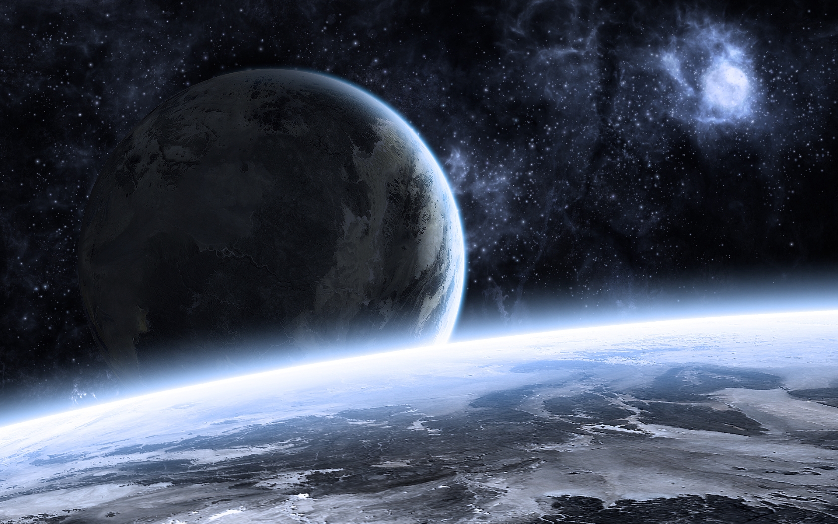 Beautiful Space Landscape for 1680 x 1050 widescreen resolution