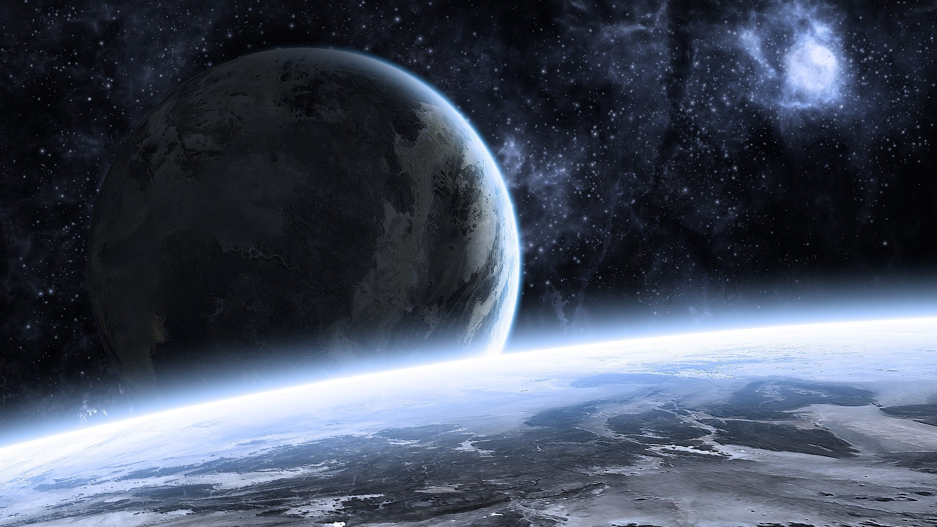 Beautiful Space Landscape for 1920 x 1080 HDTV 1080p resolution