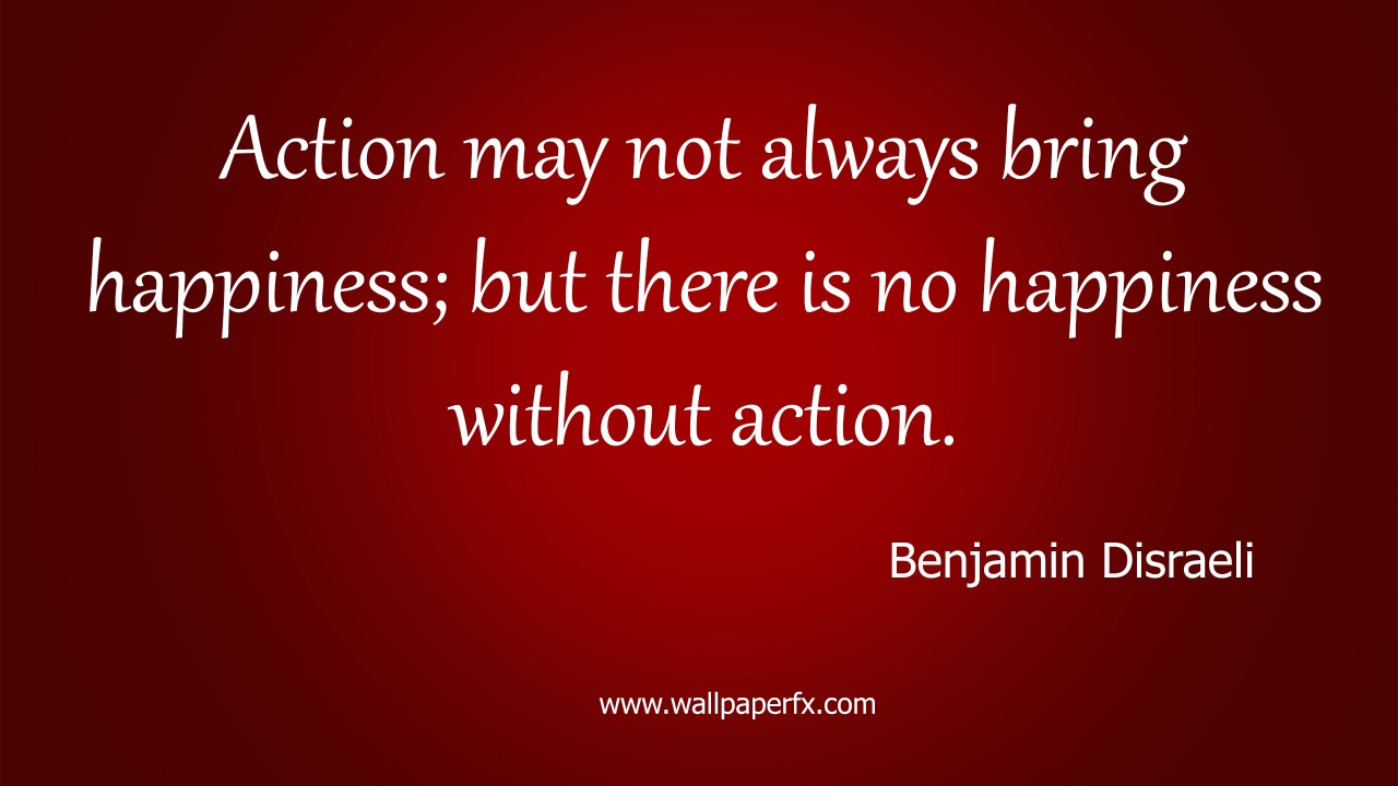 Benjamin Disraeli Happiness Quote for 1280 x 720 HDTV 720p resolution