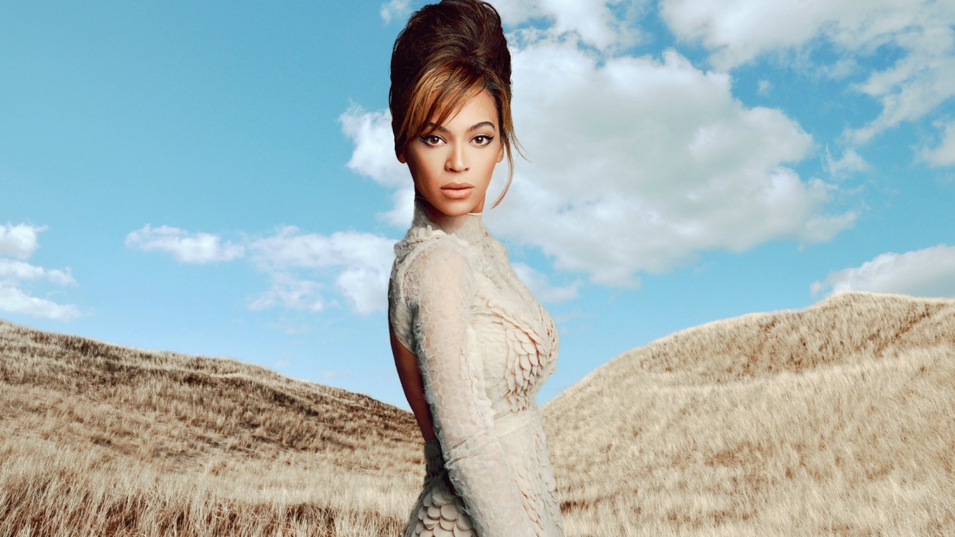 Beyonce Beautiful for 1366 x 768 HDTV resolution