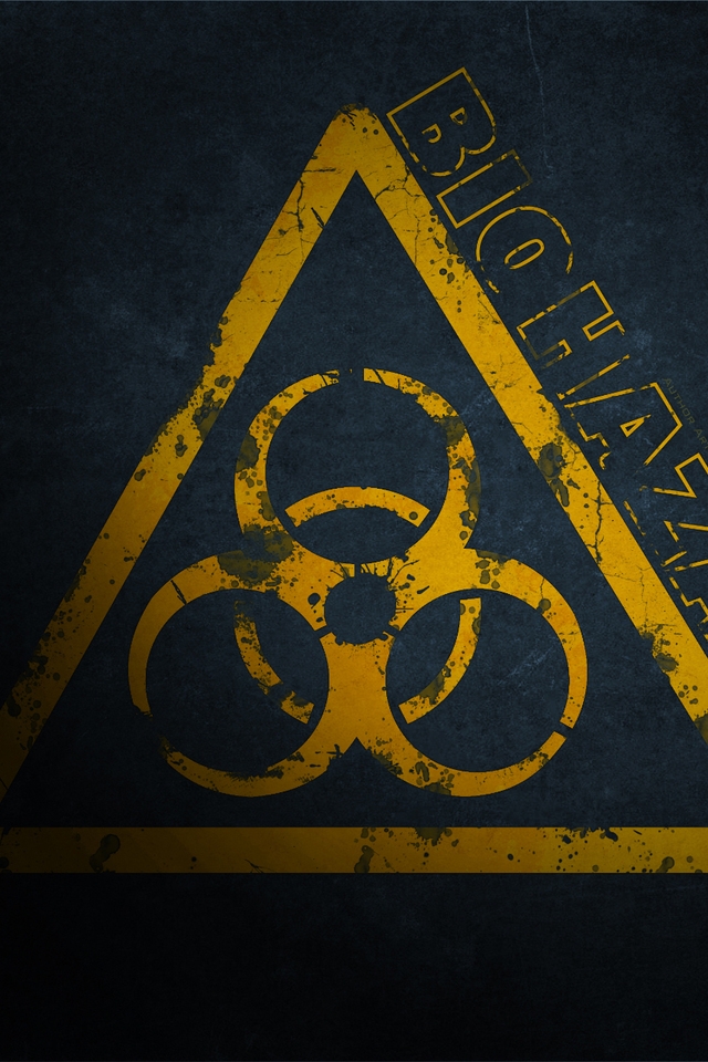 BioHazard Sign for 640 x 960 iPhone 4 resolution