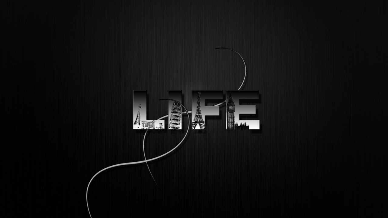Black and White Life for 1280 x 720 HDTV 720p resolution