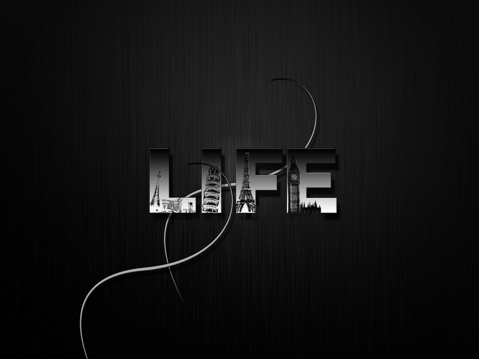 Black and White Life for 1600 x 1200 resolution