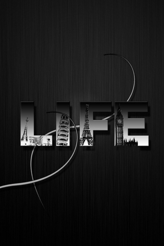 Black and White Life for 320 x 480 iPhone resolution