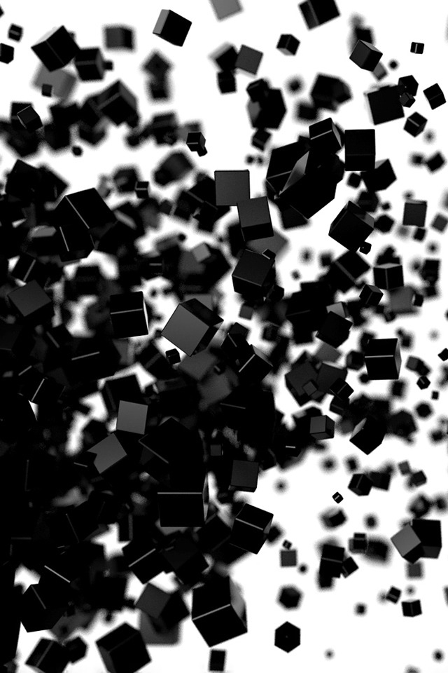 Black Cube for 640 x 960 iPhone 4 resolution