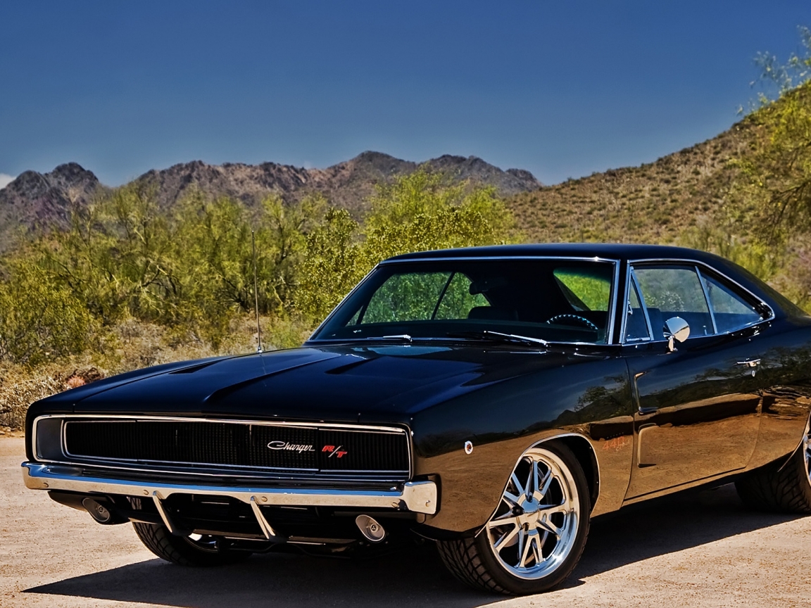 Black Dodge Charger RT for 1152 x 864 resolution