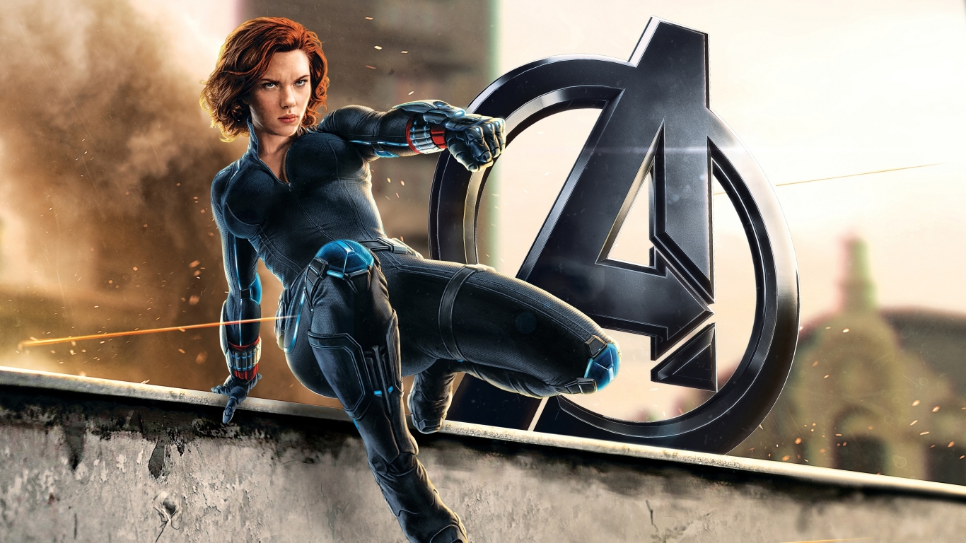 Black Widow Avengers 2 for 1366 x 768 HDTV resolution