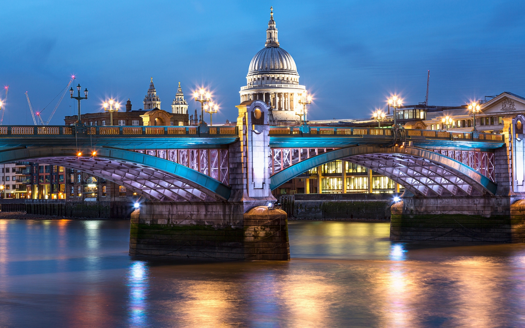 Blackfriars Bridge London for 1680 x 1050 widescreen resolution
