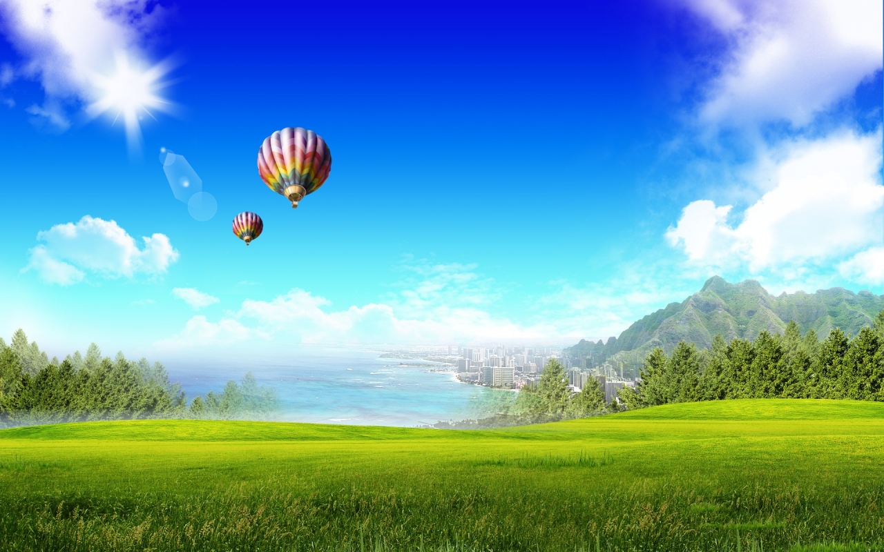 Bliss Balloons for 1280 x 800 widescreen resolution