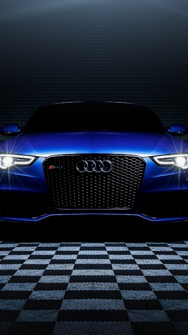 Blue Audi RS5 for 640 x 1136 iPhone 5 resolution