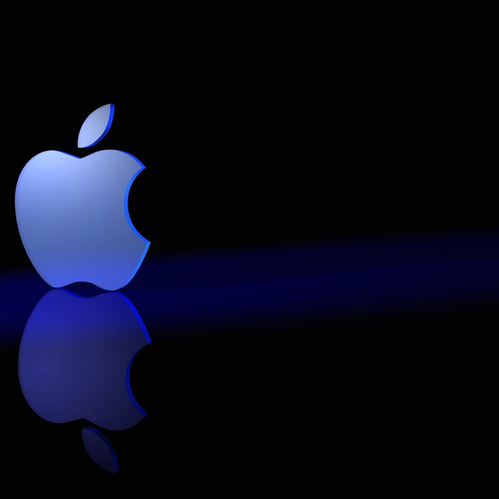 Blue Gradient Apple Logo for 1024 x 1024 iPad resolution